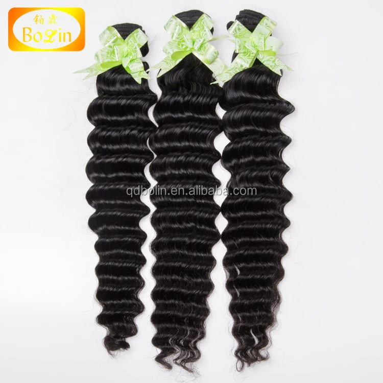 

BOLIN Hair New Deep Wave wholesale high quality hair bundles 3pcs mix length no shedding no tangle human hair weaves