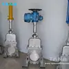 Electric actuator non-rising stem bonneted knife gate valve