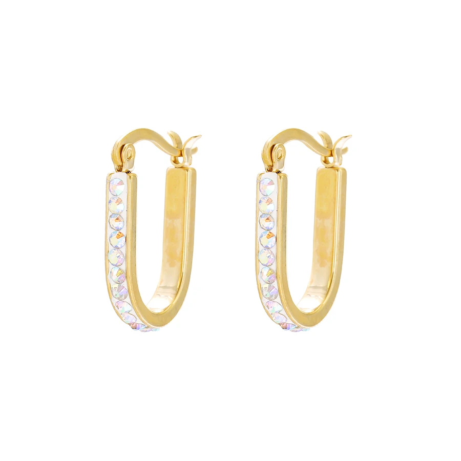 

E-581xuping dubai gold zircon clip-on jewelry gold earring women+Earrings for women
