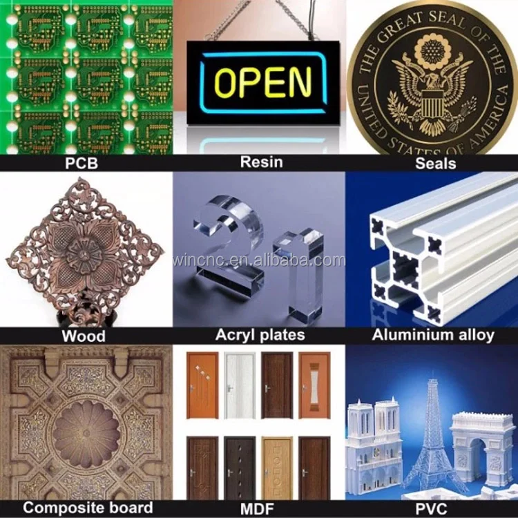 Low cost Mini Wood CNC Router 6040 3 axis 2200W Milling machine with USB cable