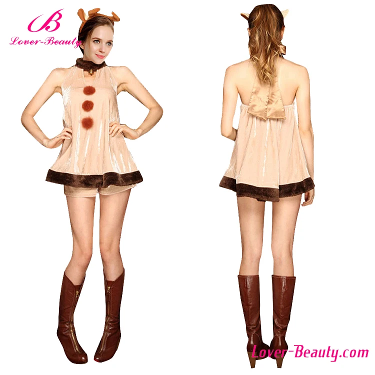 

Fast delivery dress up ldeas reindeer sexy christmas boutique girl clothing, Yellowish