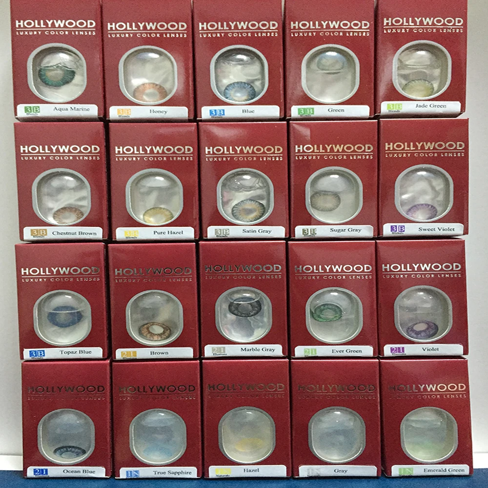 100 Pairs Freeshipping With Case In Korea Contact Lens Hollywood