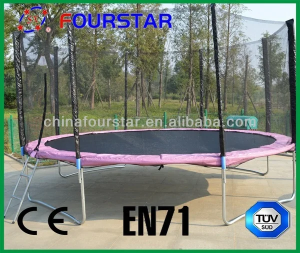 
16FT CE Outdoor Biggest Home Gym Sport trampoline with safety net ladder 