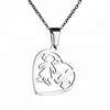 Hot Sale Mother's Day Gift Mon And Son Pendant Love Heart Necklace