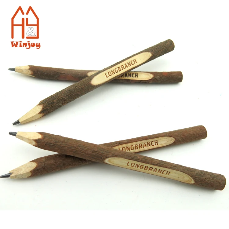 Wooden Twig Pencils Natural Wood Hb Lead Pencil With Logo Or Website Print For Gift Or Promotional Buy Tamarind Wood Pencils Craft Branch Pencils In Bulk Novelty Artwork Pencil For Advertising Product On Alibaba Com