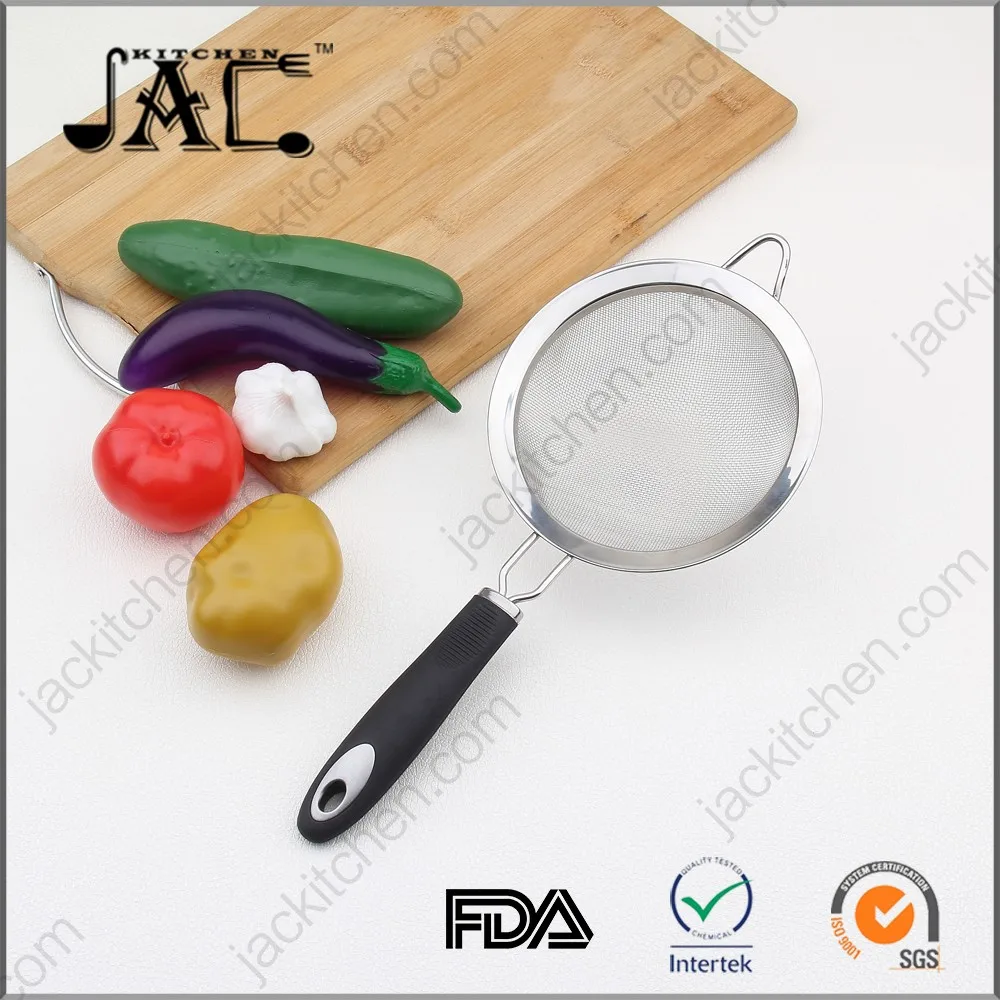 Stainless Steel Wire Mesh Strainer with Plastic Handle
