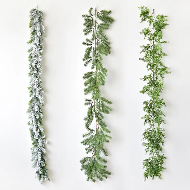 Artificial Cypress Pine Leaf Plants Vines Garlands Hanging Flowers Basket Vine Plant For Wedding Holiday Decor , Buy Artificial Cypress Pine Hanging