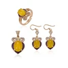 64119 Xuping hot explosion models exquisite gold earrings hooks perfect love heart jewelry set