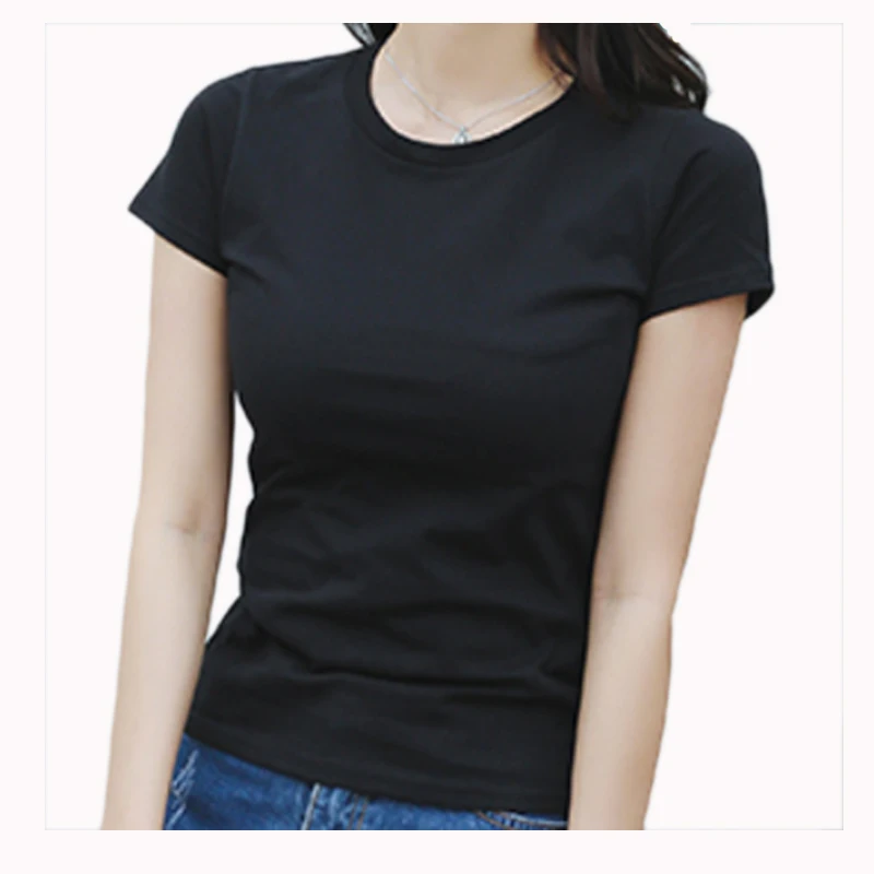 
Wholesale Buy Order Custom Make All Cheap Sport-wear Printed Online Personalized Soft Women T-Shirt 