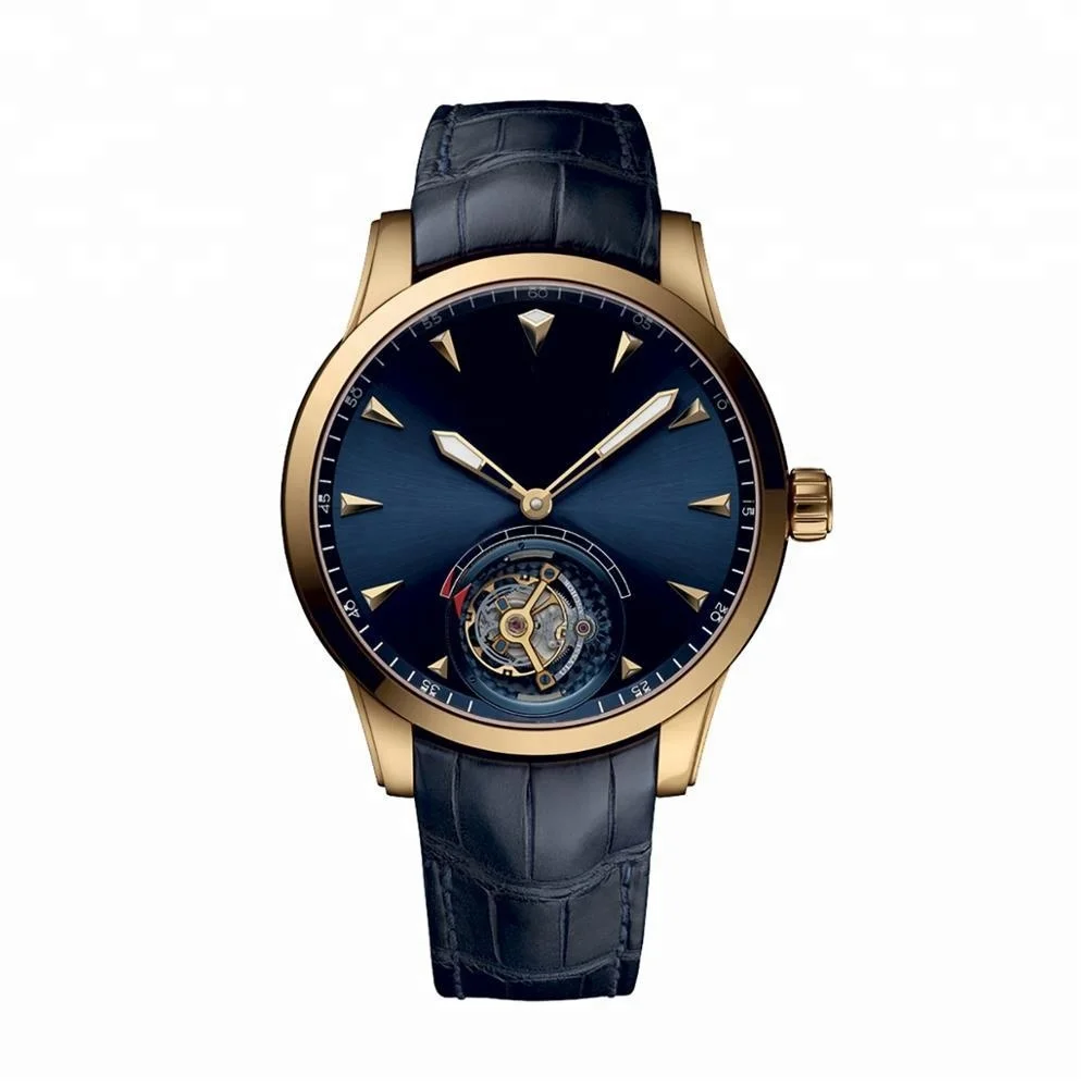 
China manufacture automatic mechanical watch stainless steel mechanical watches men with leather strap custom wrist watch 