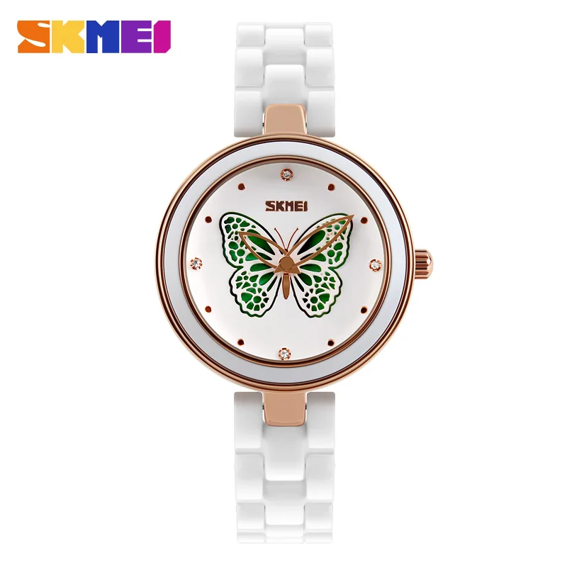 

skmei ladies genuine leather hand wrist in stock 3atm water resistant watches 9131, N/a