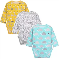 

2019 beautiful long sleeve plain baby onesie/ropa de bebes/snap crotch baby romper