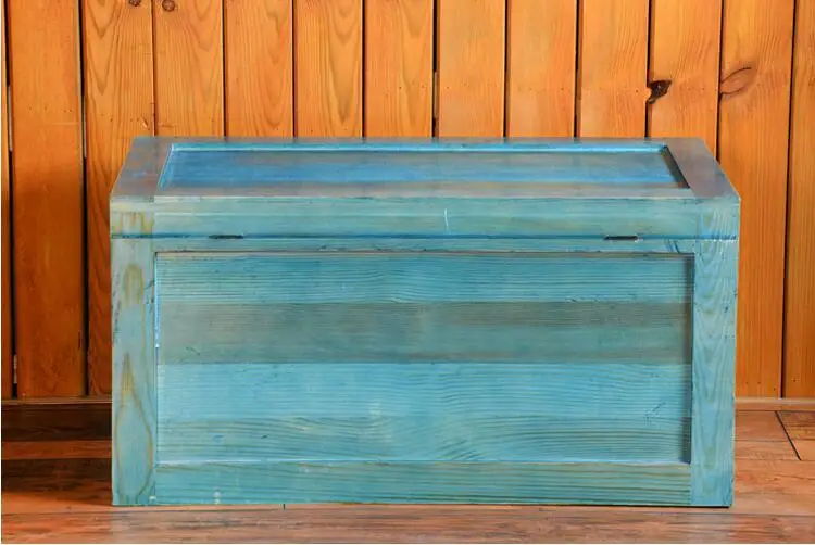 Painted Wooden Storage Sewing Tool Box