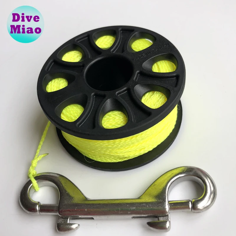 
30M Diving finger spool with 100mm double ended snap 5 colors DIVE REEL 