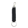 Braided rope keychain for gift and craft safety paracord survival key chain with black