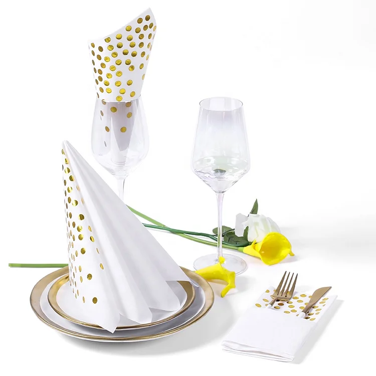

Lekoch printed table napkins for table Food grade dye plant printing hemstitch cocktail napkins with custom logo