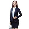 2018 sexy woman office suit coat pant black blue suits ladies elegant office uniform