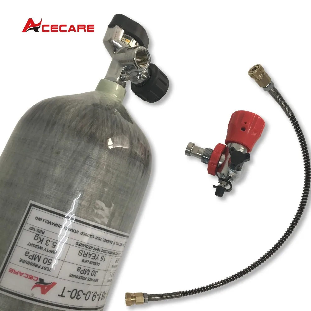 2018 Latest 9l Pcp Air Gun Rifle Air Refill High Pressure Carbon Fiber