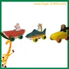 handmade wooden animal pull toy monkey shape