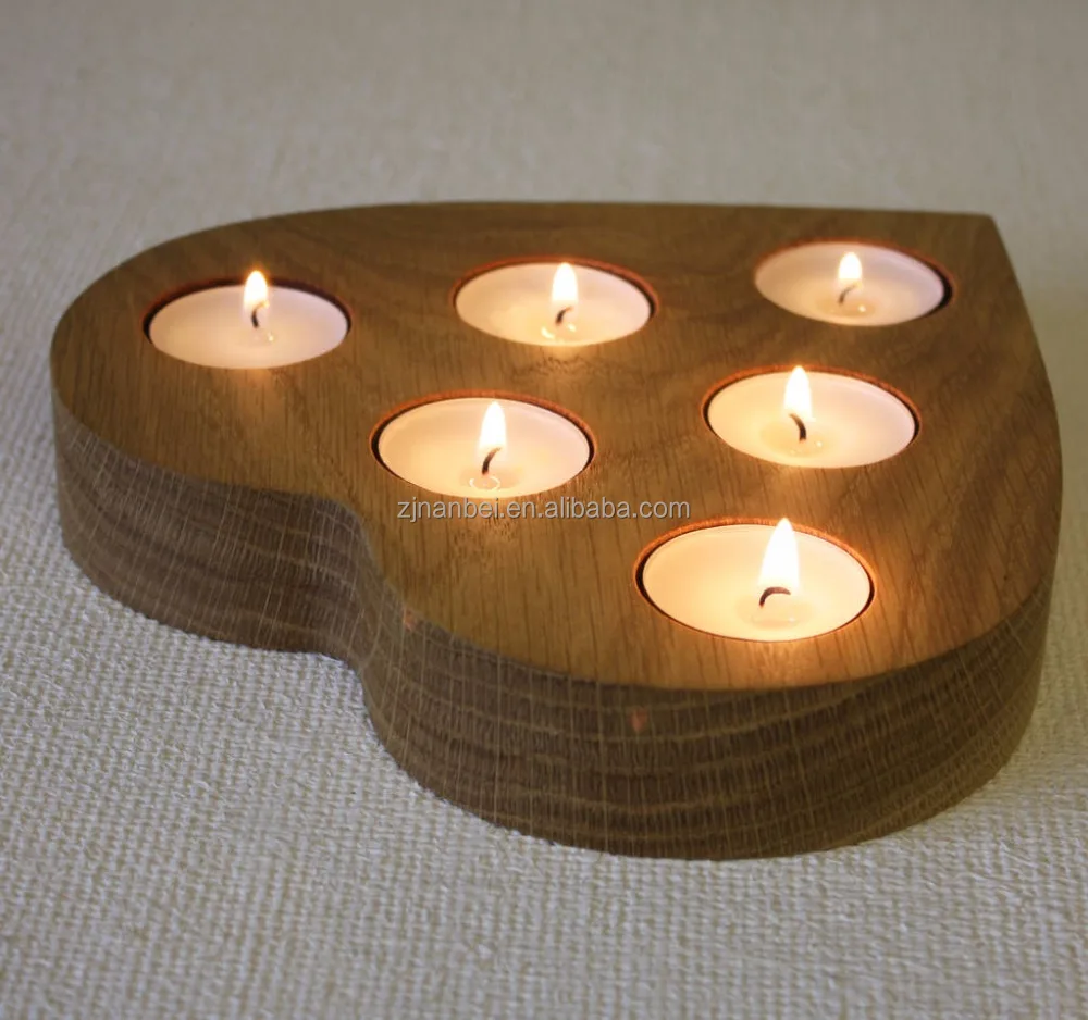 long wooden candle holders