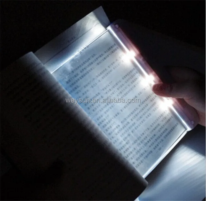 Creative Night Vision Reading Panel Page LED Light Book Reading Lamp Travel Car Portable LED reading panel