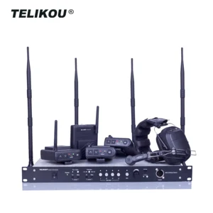 TELIKOU MDS-400 2.4G Digital Full Duplex four users Wireless Intercom system Professional Radio & TV Broadcasting Equipment