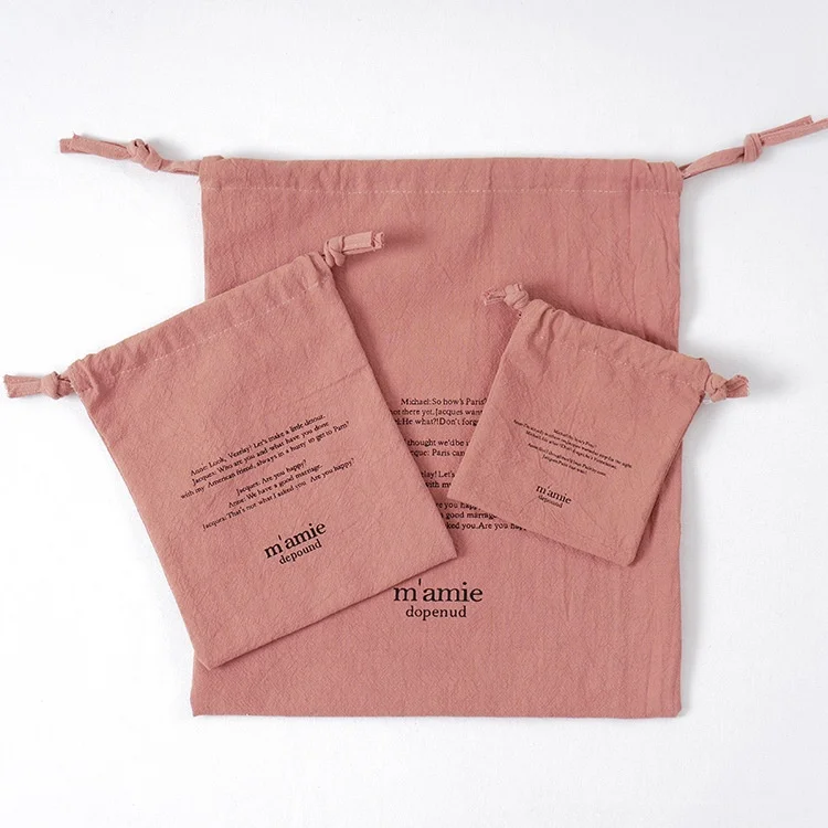 

Wholesale 3 pieces/set fabric cotton canvas drawstring storage bag, N/a