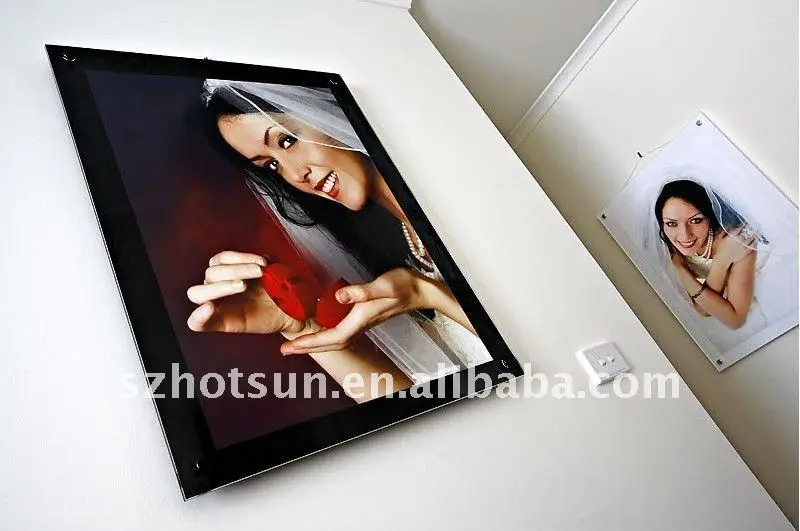 Black Acrylic Wallmounted Digital Picture Frame Buy Wallmounted