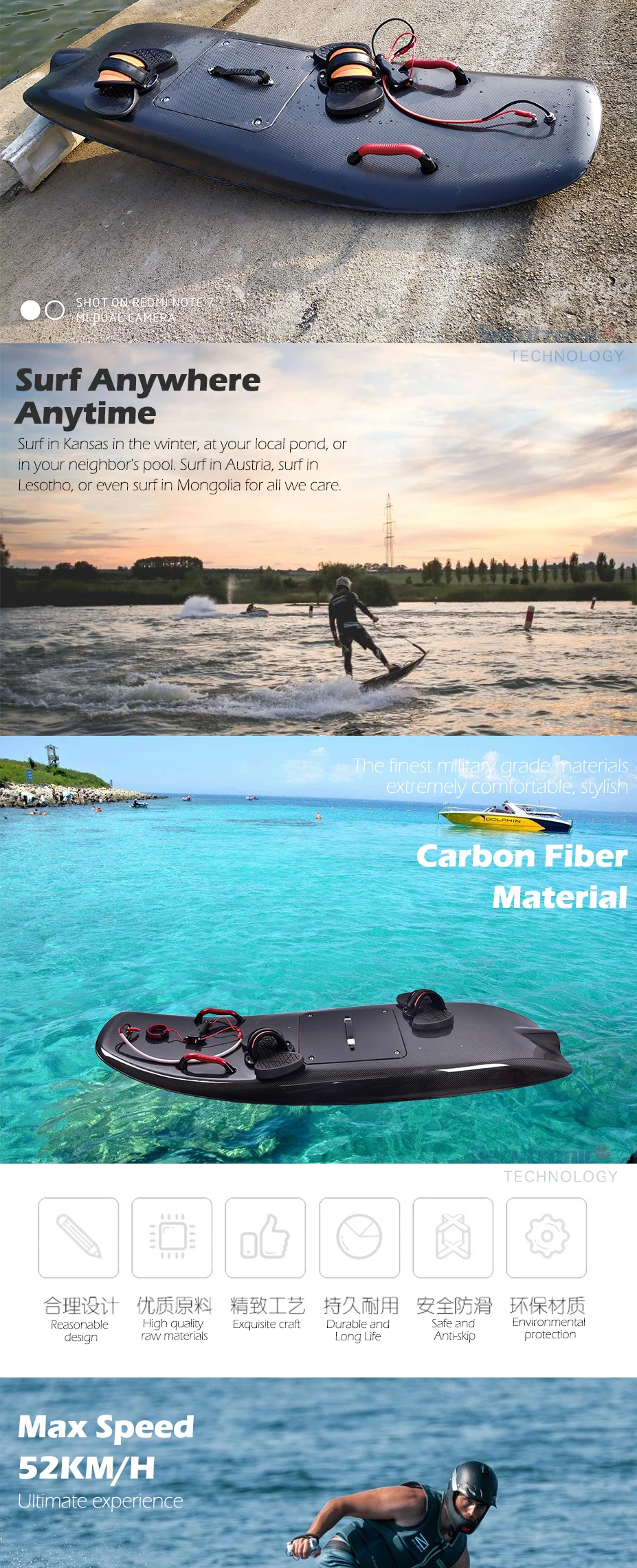 Wholesale Fast Speed 10kw Motor Power 72v 30ah Jet Electric Surfboard With Price For Sale Buy