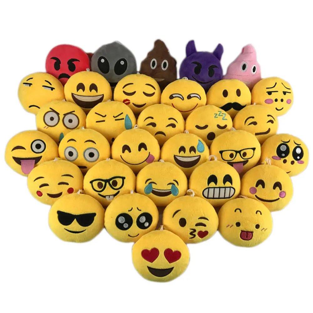 Hot Sale 10 Cm Emoji Plush Toy Lembut Lucu Stuff Mainan Untuk Mesin