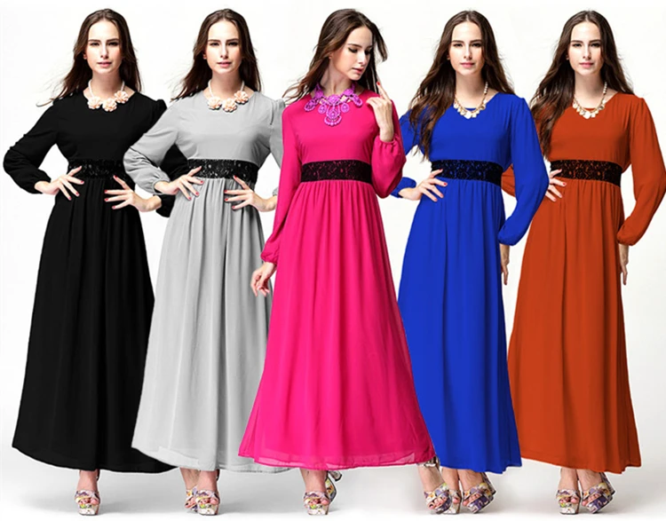 A3264 Elegant Muslim Female Slim Fit Clothing Muslim Dress Abaya - Buy ...
