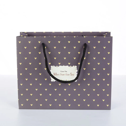 

Custom Printed Luxury Recycled Kraft Paper Bag Gift For Shopping