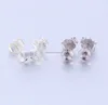 Factory 925 sterling silver earrings mount DIY pearl accessories studs