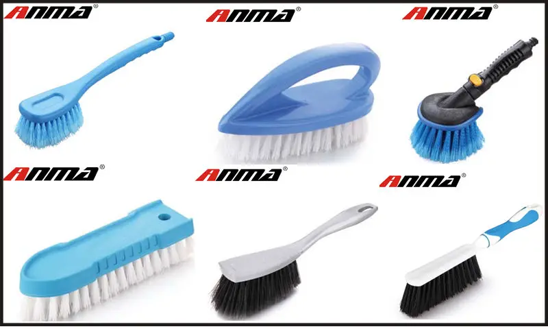 Auto Disposable Little Hairy Car Tire Hand Brush PP+TPR