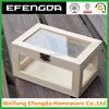 China Glass wooden box/around the glass lid with a total of five glass