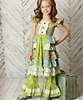 2018 Latest fashion girl multi ruffle lace bottom children's summer boutique clothing