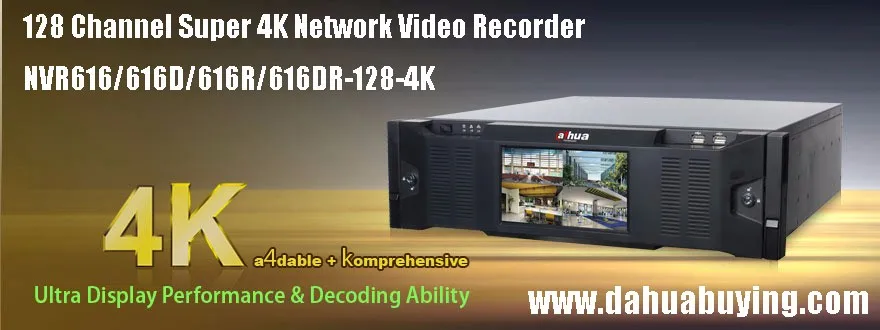 New Original English firmware Dahua NVR616-128-4K 128 Channel Super 4K