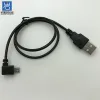 Hot sale USB plug to micro 90 angle elbow male join charger data cable for mobile phone