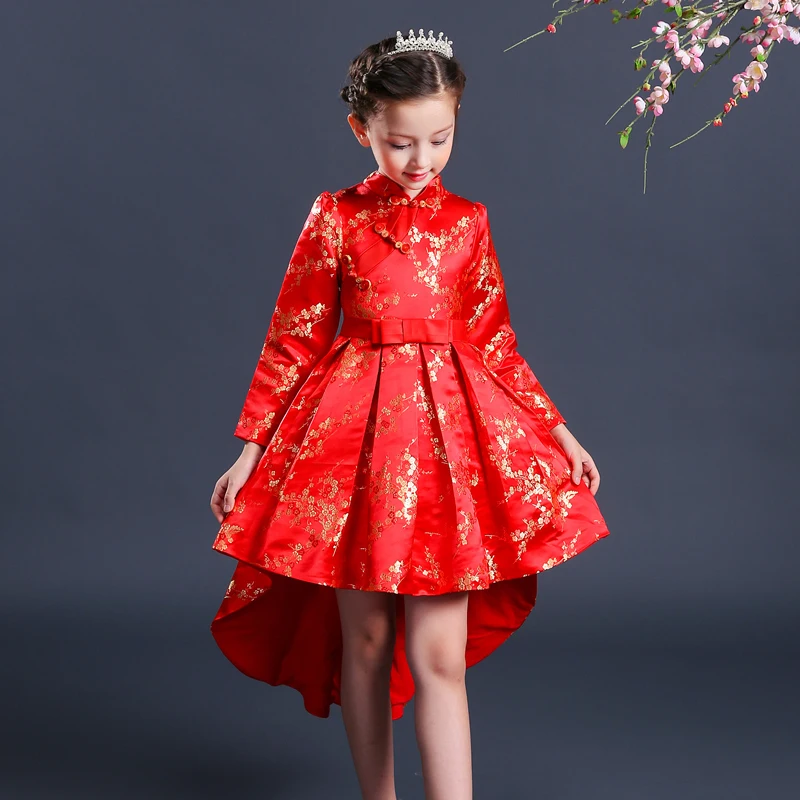 High Quality Pretty Baby Chinese Knotting New Year Frock Little Girls ...