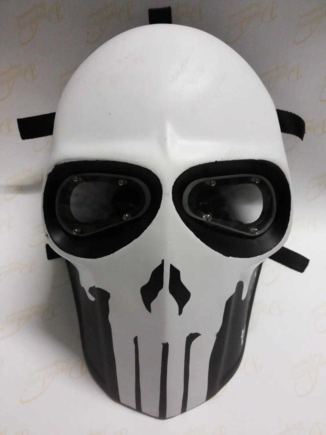 Buy Handmade The Punisher Skull Paintball Airsoft BB Gun Mask Black ...