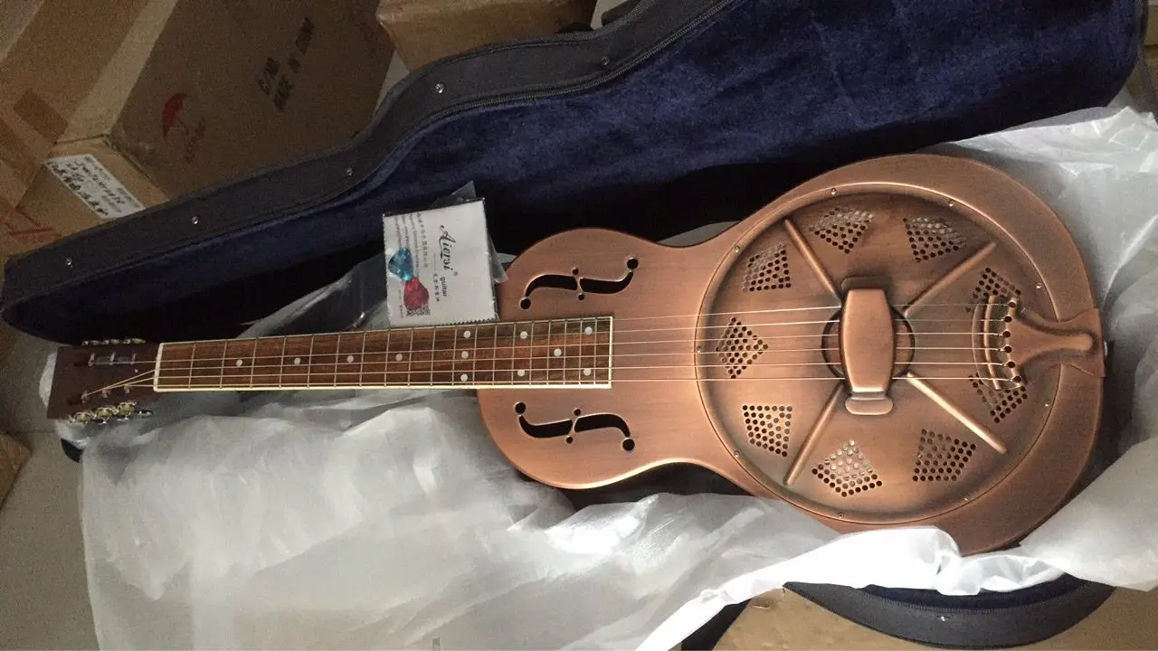 Aiersi Brand Golden Bell Metal Brass Single Cone Blues Slide Parlor