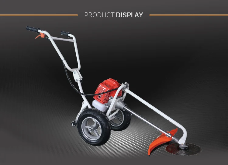 O O Power HPCG430 Professional 2 Stroke Hand Push Brush Cutter With 2 Wheels