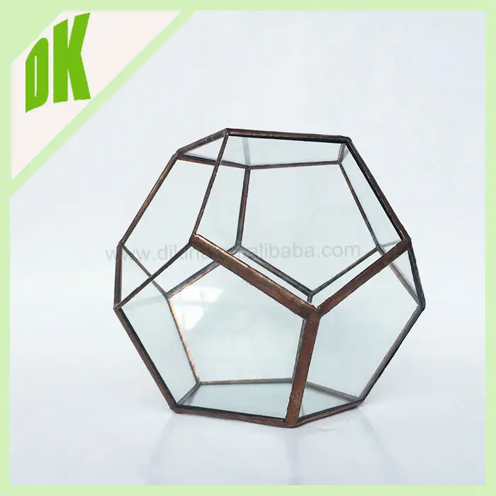 Block Crystal Round Glass Vase Round,Fish Bowl Design,Thick Lead