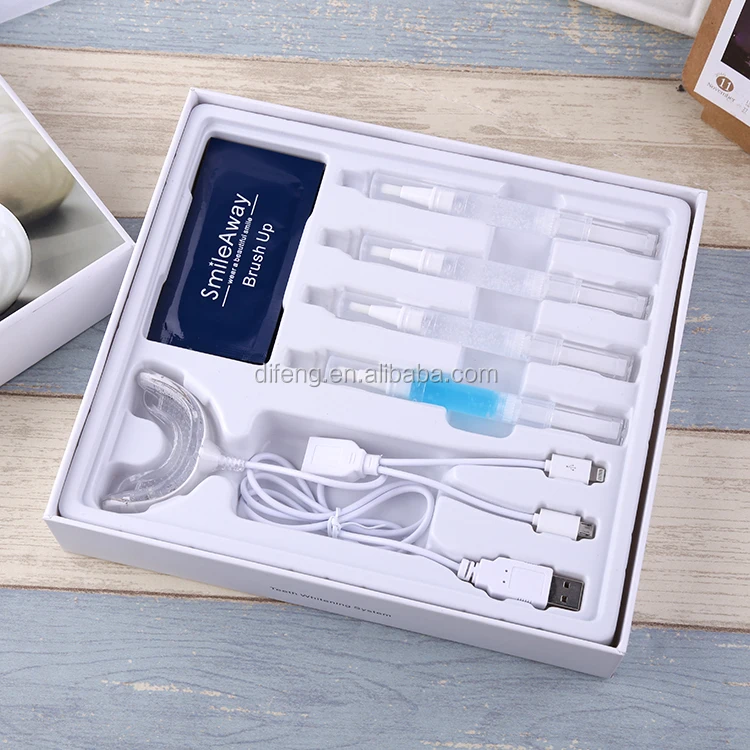 Portable teeth whitening led light for home use bleaching kits approved