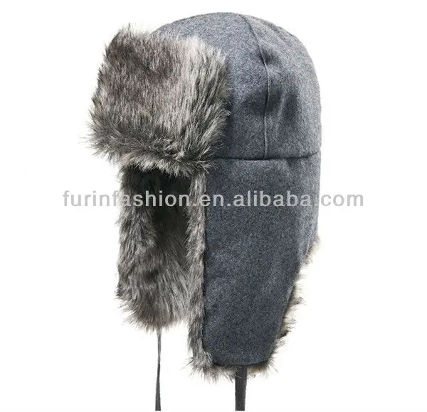 grey russian fur hat