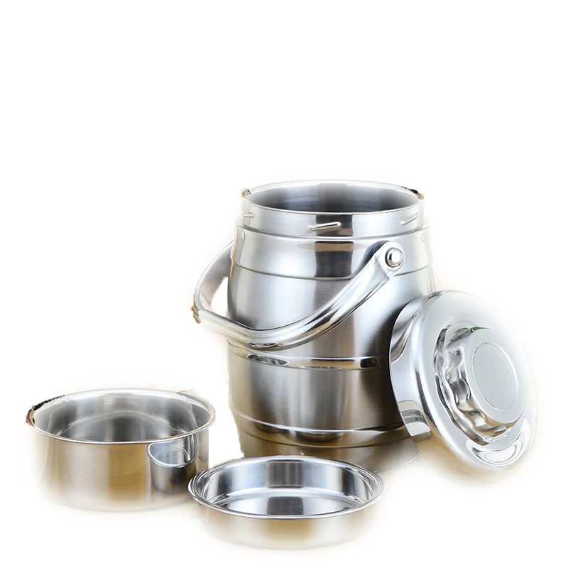
Multi-Size Curve Type Stainless Steel Food Container Food Carrier Vacuum Thermal Cooker 