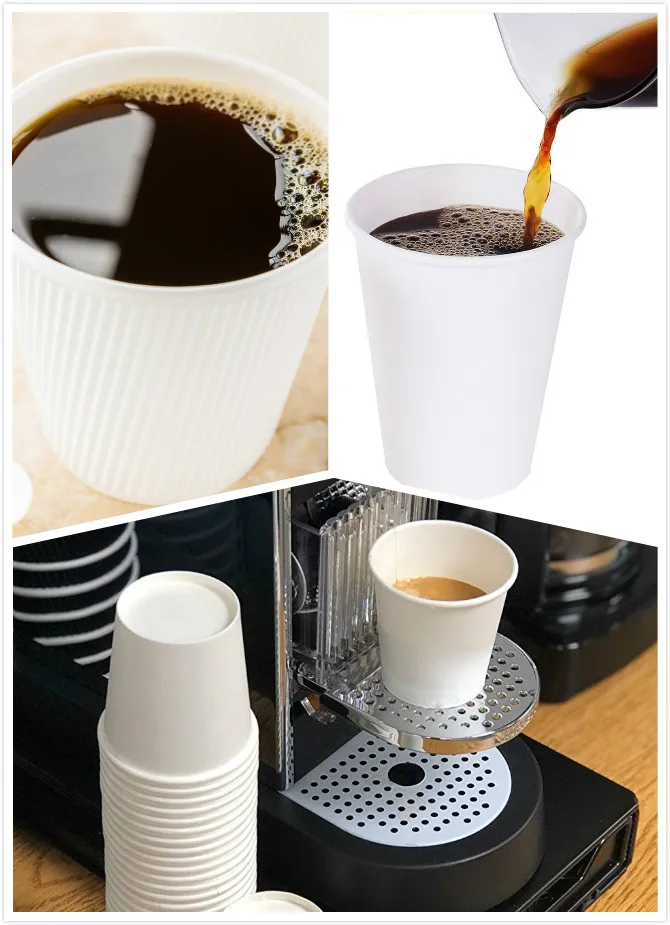 100 Pack- 4oz Nespresso White Disposable Paper Coffee Cup For Espresso Condiment/Tasting/Sample Cups Lavazza