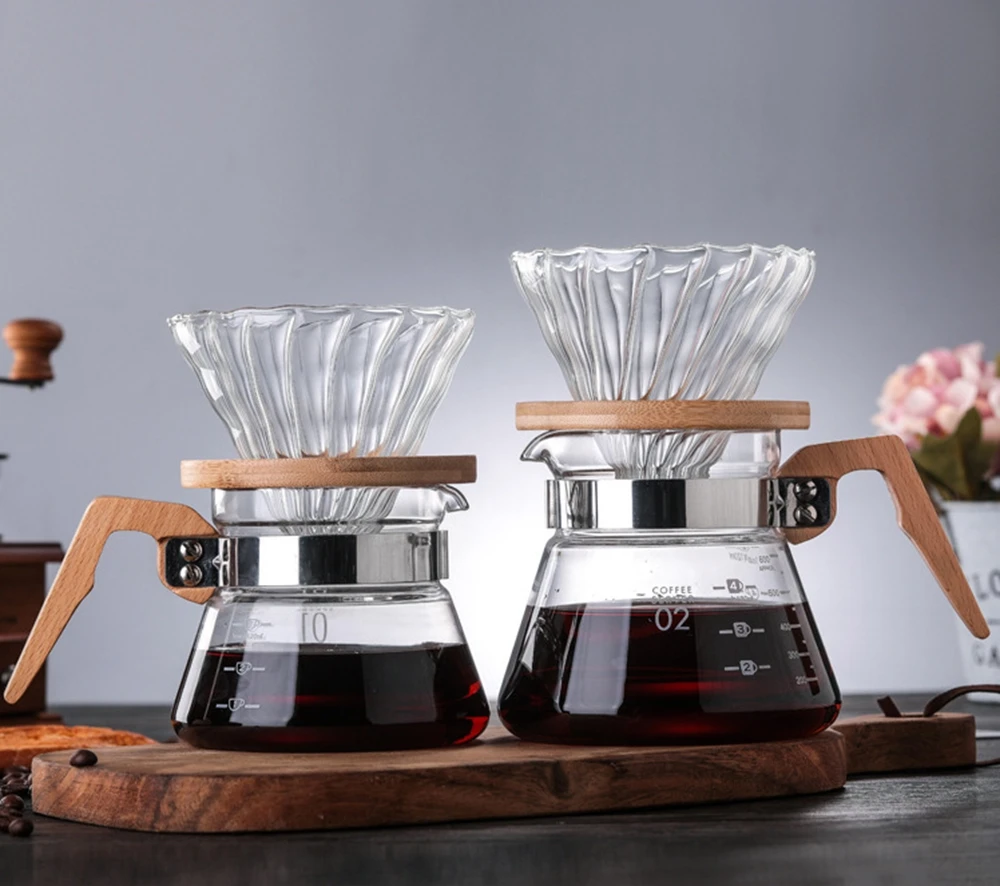 Ecocoffee 600ml Heatproof Glass Coffee Server V60 Barista Tools Tea Pot