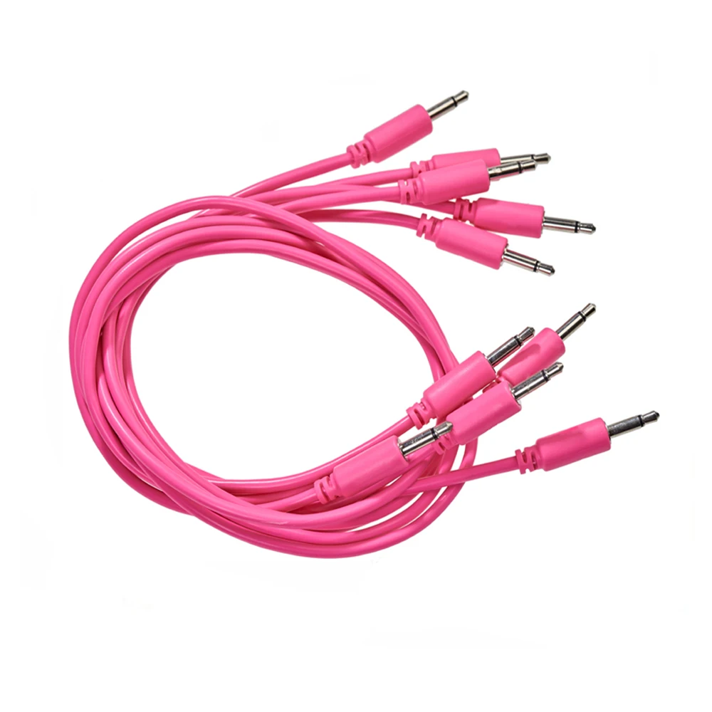 paquete de 5 cables de conexi/ón mono trenzados de 3,5 mm a 3,5 mm para usar con sintetizadores modulares 10 colores // 5 longitudes Eurorack Modular Cables de Patch