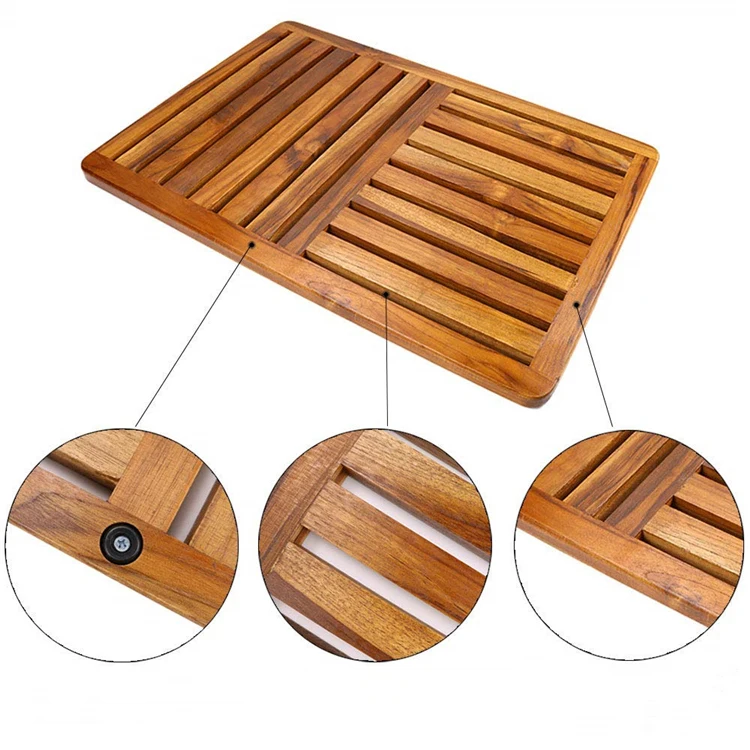 Teak Wood Bath Mat For Shower,Bathroom Non Slip Floor Mat Buy Bath